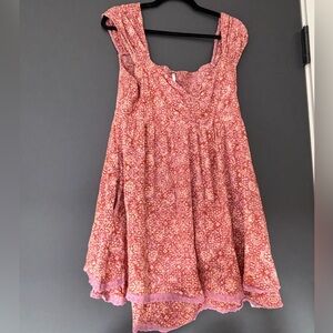 Free People Pink Floral Mini Dress